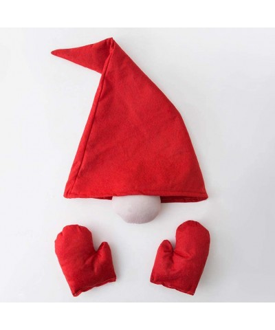 Santa Claus Hat Christmas Tree Topper with Nose Gloves Creative Santa Hat Tree Top Decoration of The Tree Hugger for Christma...