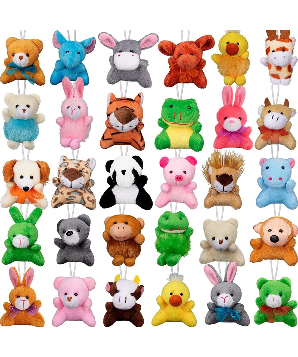 32 Pack Small Stuffed Animals Mini Plush Animal Toys Set - Cute Keychains Set Party Favors Goodie Bag Fillers Carnival Prizes...