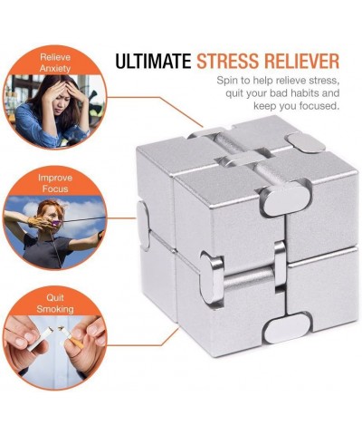 Fidget Cube New Version Fidget Finger Toys - Metal Infinity Cube Prime for Stress and Anxiety Relief/ADHD Ultra Durable Senso...