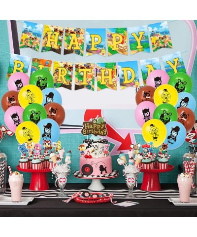 Animal Crossing Birthday Party Supplies 46PCS Video Forest Game Theme Party Decorations Including 20PCS Latex Balloons 1PC Ha...