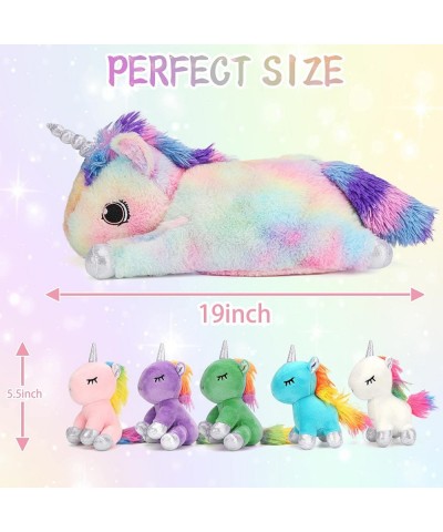 19inch Unicorn Stuffed Animals Mommy Unicorn Plush with 5 Colorful Baby Unicorns Gifts Toys for Girls Rainbow Pillows Plushie...