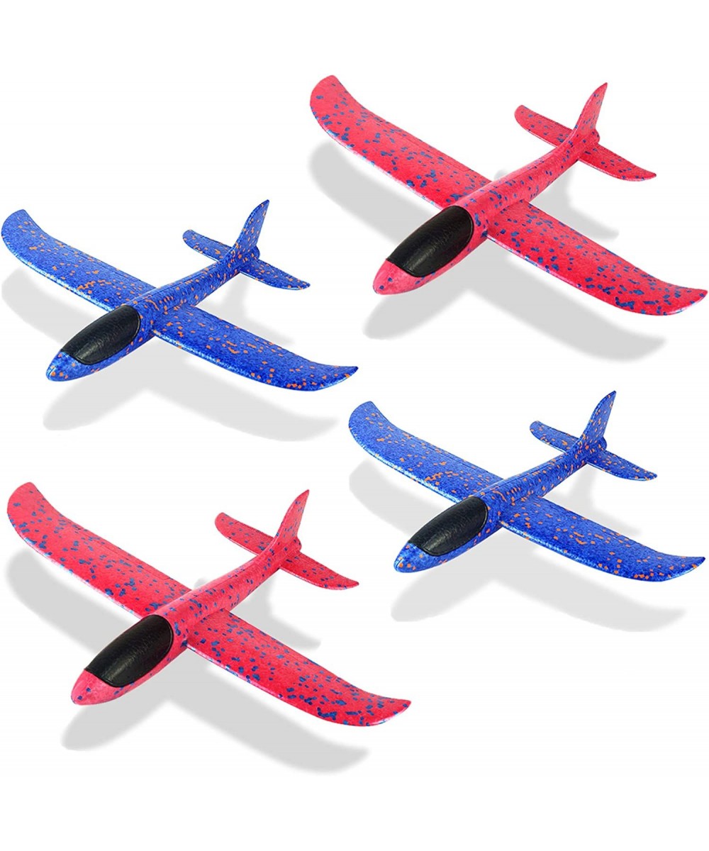 4 Pack Foam Airplane Toys 12.4" Throwing Foam Plane 3 Flight Mode Glider Plane Flying Toy for Kids Gifts for 3 4 5 6 7 Year O...