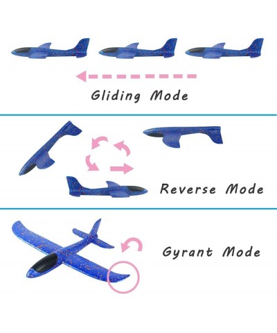 4 Pack Foam Airplane Toys 12.4" Throwing Foam Plane 3 Flight Mode Glider Plane Flying Toy for Kids Gifts for 3 4 5 6 7 Year O...