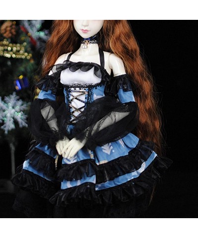 Handmade Girl Doll Dress Set Party Dress with Hair Accessories /3 Doll 60cm Doll Costume Black $47.57 Doll Accessories