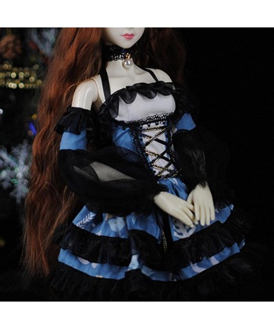 Handmade Girl Doll Dress Set Party Dress with Hair Accessories /3 Doll 60cm Doll Costume Black $47.57 Doll Accessories