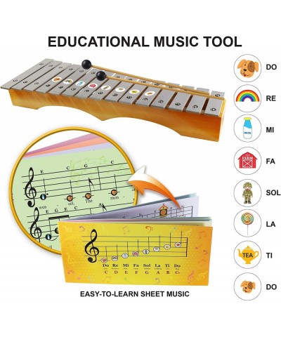 Glockenspiel Xylophone 15 Notes - Kids Sheet Music Book - 34 Easy Play Songs for Xylophone $81.03 Kids' Musical Instruments