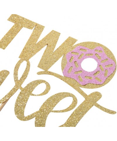 Donut Cake Topper for 2nd Birthday - Donut Birthday Party Decorations for Photo Booth Props and Backdrop Cake Smash Best 2nd ...