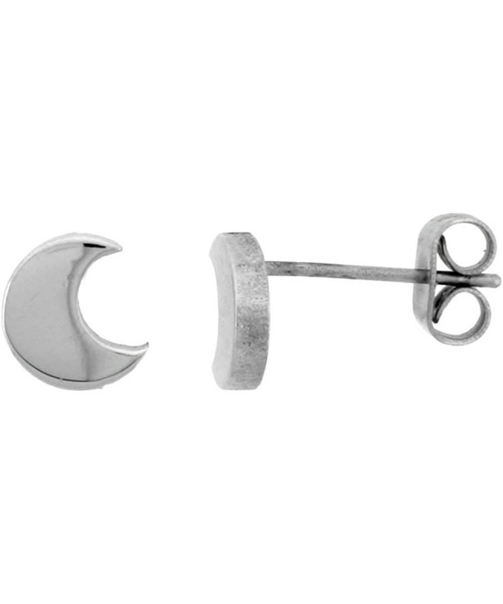 Small Stainless Steel Crescent Moon Stud Earrings 1-10 Pack 1/4 inch $26.13 Kids' Dress-Up Accessories