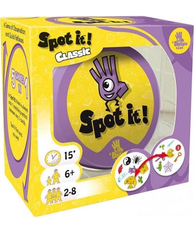 Spot It! Classic Card Game | Game for Kids | Age 6+ | 2 to 8 Players | Average Playtime 15 Minutes | Purple and Yellow Packag...