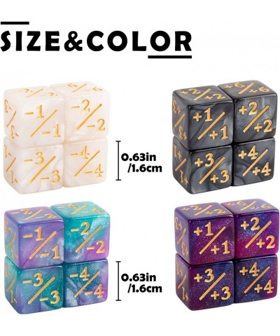 48 Pieces MTG Dice Counters Buff Token Dice Loyalty Dice Starry Marble D6 Dice Cube Compatible with Magic The Gathering CCG C...