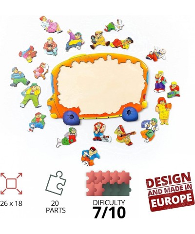 Montessori Jigsaw Wooden Puzzle for Kids Ages 4 to 8 year old - 23 Interlocking Unique Shapes Puzzles for Early Education of ...