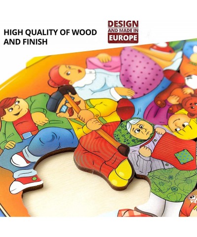 Montessori Jigsaw Wooden Puzzle for Kids Ages 4 to 8 year old - 23 Interlocking Unique Shapes Puzzles for Early Education of ...