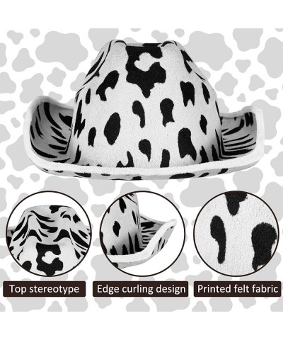 Cow Print Cowboy Hat with Kerchief and Sunglasses Cow Print Costume Set Cow Pattern Accessories for Halloween Costume Parties...