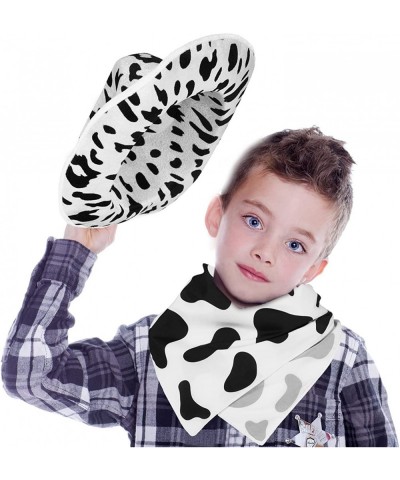 Cow Print Cowboy Hat with Kerchief and Sunglasses Cow Print Costume Set Cow Pattern Accessories for Halloween Costume Parties...