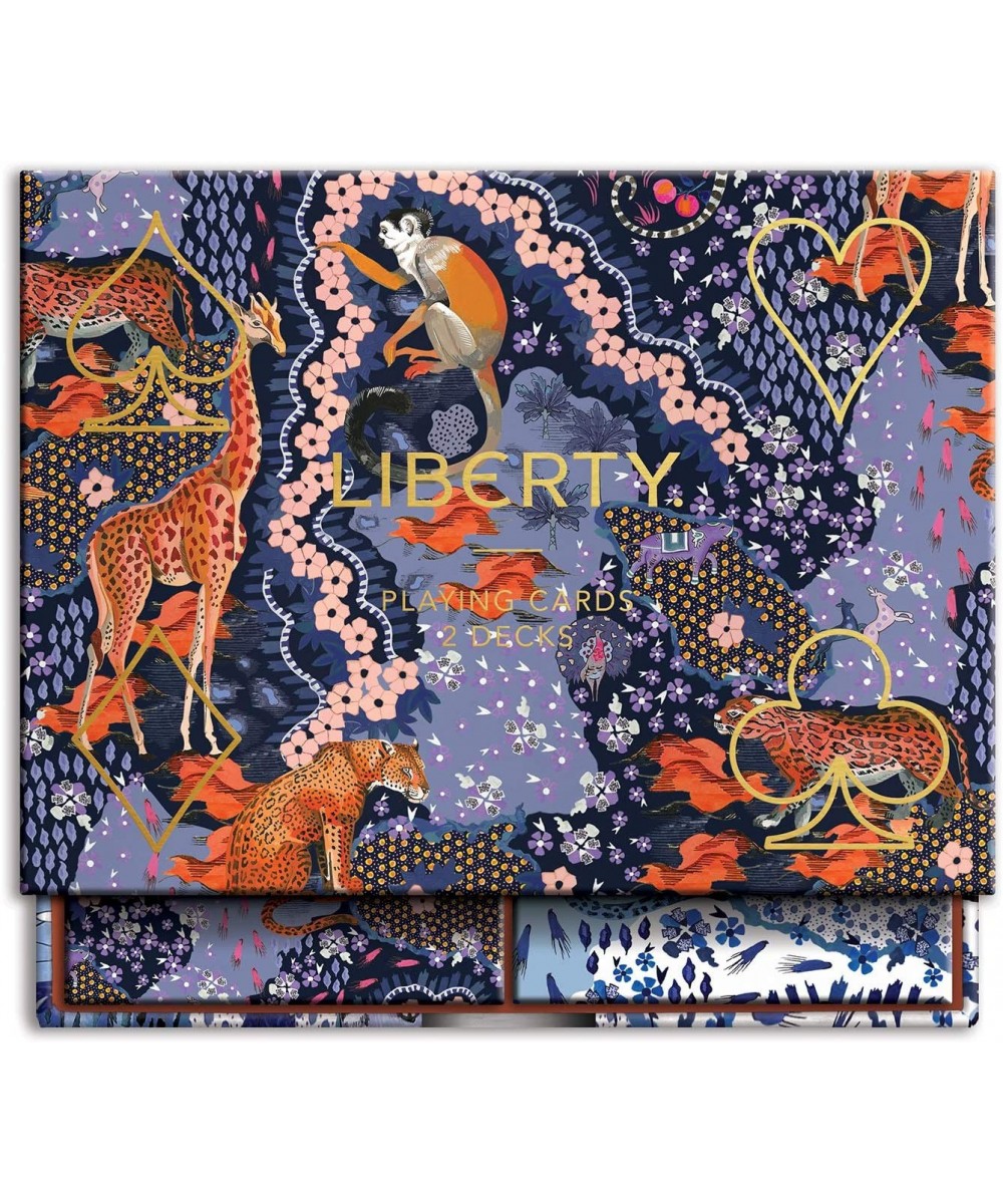 Liberty London Maxine Playing Cards 2 Decks – Standard Size Playing Cards with Unique Artwork Sturdy Exterior Drawer Box with...