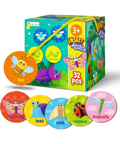 Matching Game - 16 Pairs Bug Insect Memory Games for Kids 3 and Up Toys for 3 Year Old Boys Non Toxic Preschool Learning Acti...