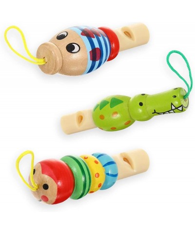 3 PCS Animal Wooden Whistles for Kid Teenagers Child Cute Adorable Wooden Whistle Music Instrument Developmental Educational ...