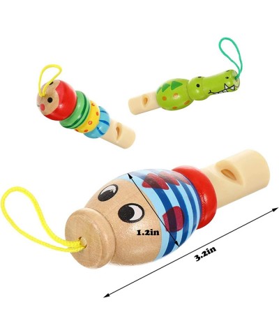 3 PCS Animal Wooden Whistles for Kid Teenagers Child Cute Adorable Wooden Whistle Music Instrument Developmental Educational ...