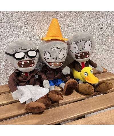 3Pcs Plants vs Zombies Plush Toys Zombie Sets Ducky Zombie Newspaper Zombie & Conehead Zombie Soft Figure Doll Plants vs Zomb...