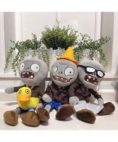 3Pcs Plants vs Zombies Plush Toys Zombie Sets Ducky Zombie Newspaper Zombie & Conehead Zombie Soft Figure Doll Plants vs Zomb...