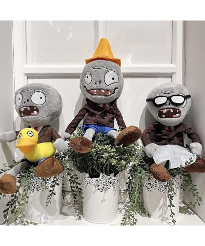 3Pcs Plants vs Zombies Plush Toys Zombie Sets Ducky Zombie Newspaper Zombie & Conehead Zombie Soft Figure Doll Plants vs Zomb...