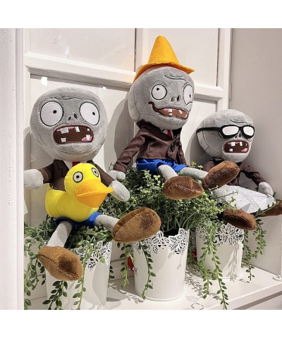 3Pcs Plants vs Zombies Plush Toys Zombie Sets Ducky Zombie Newspaper Zombie & Conehead Zombie Soft Figure Doll Plants vs Zomb...