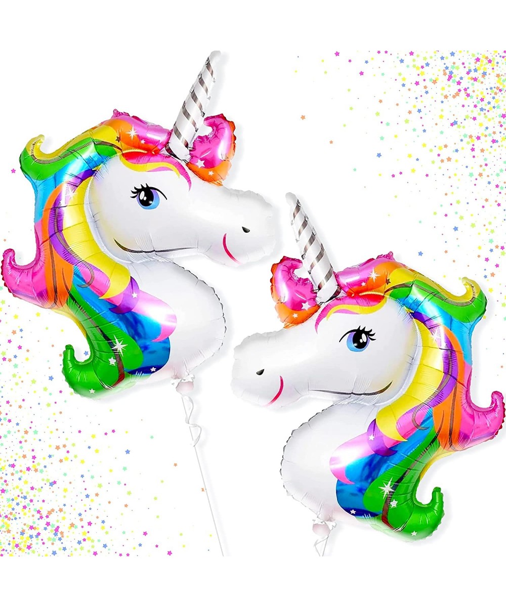 Huge Rainbow Unicorn Balloons 43 Inch - Pack of 2 | Rainbow Unicorn Foil Balloons | Unicorn Birthday Balloons Unicorn Party D...