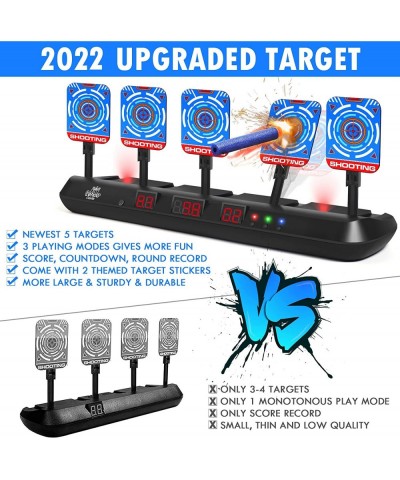 Upgraded Shooting Targets Games for Kids 5 Targets Shooting Games for Nerf Gun Digital Scoring Guns Target Electronics Shooti...