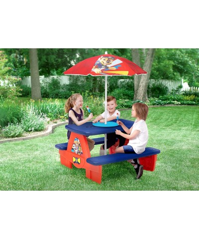 4 Seat Activity Picnic Table with Umbrella and Lego Compatible Tabletop PAW Patrol $111.41 Toy Building Sets