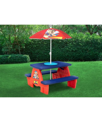 4 Seat Activity Picnic Table with Umbrella and Lego Compatible Tabletop PAW Patrol $111.41 Toy Building Sets