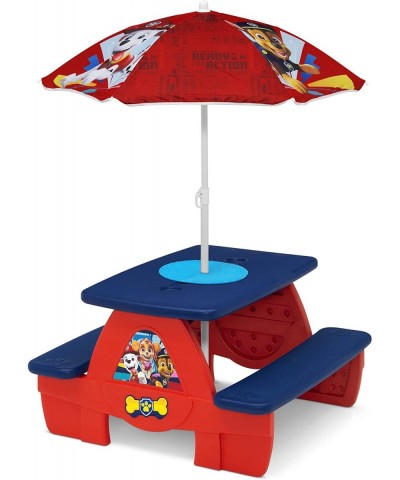 4 Seat Activity Picnic Table with Umbrella and Lego Compatible Tabletop PAW Patrol $111.41 Toy Building Sets