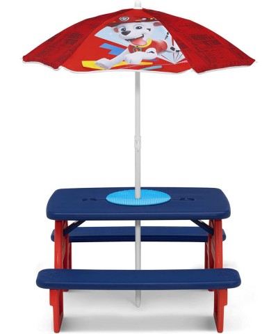 4 Seat Activity Picnic Table with Umbrella and Lego Compatible Tabletop PAW Patrol $111.41 Toy Building Sets