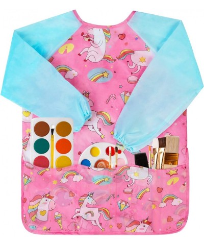 Smocks for Kids Toddler Art Smock Artist Painting Aprons Waterproof Long Sleeve with 3 Pockets for Age 2-6 Years $17.54 Kids'...