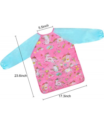 Smocks for Kids Toddler Art Smock Artist Painting Aprons Waterproof Long Sleeve with 3 Pockets for Age 2-6 Years $17.54 Kids'...