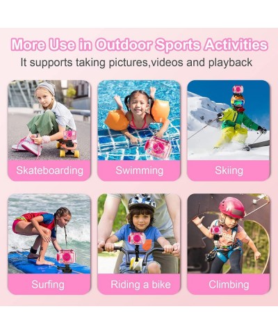 Kids Waterproof Camera - 180 Rotatable 1080P HD Children Digital Action Camera Underwater Camera with 32GB SD Card Birthday G...