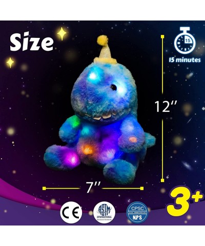 Light Up Dinosaur Plush Stuffed Animal Toy Glow in The Dark Colorful Night Light Companion Gift for Kids Toddlers on Birthday...