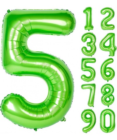 40 Inch green Large Numbers Birthday Party Decorations Helium Foil Mylar Big Number Balloon Digital 5 $15.44 Kids' Party Deco...