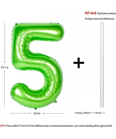 40 Inch green Large Numbers Birthday Party Decorations Helium Foil Mylar Big Number Balloon Digital 5 $15.44 Kids' Party Deco...