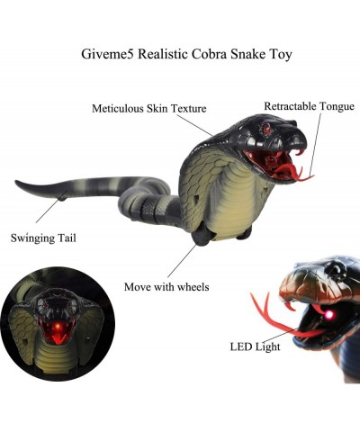 RC Snake Toy 17" Detachable Remote Control Snake Toy Rechargeable RC Snake Realistic Cobra Toy for Kids Birthday Party Gift P...