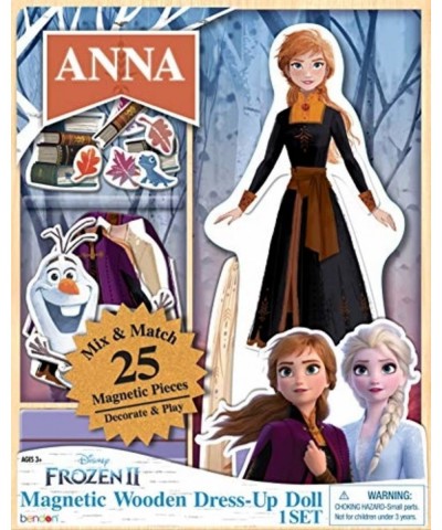 Disney Frozen Anna 25-Piece Wooden Magnetic Doll Dress-Up Kit $21.04 Paper & Magnetic Dolls