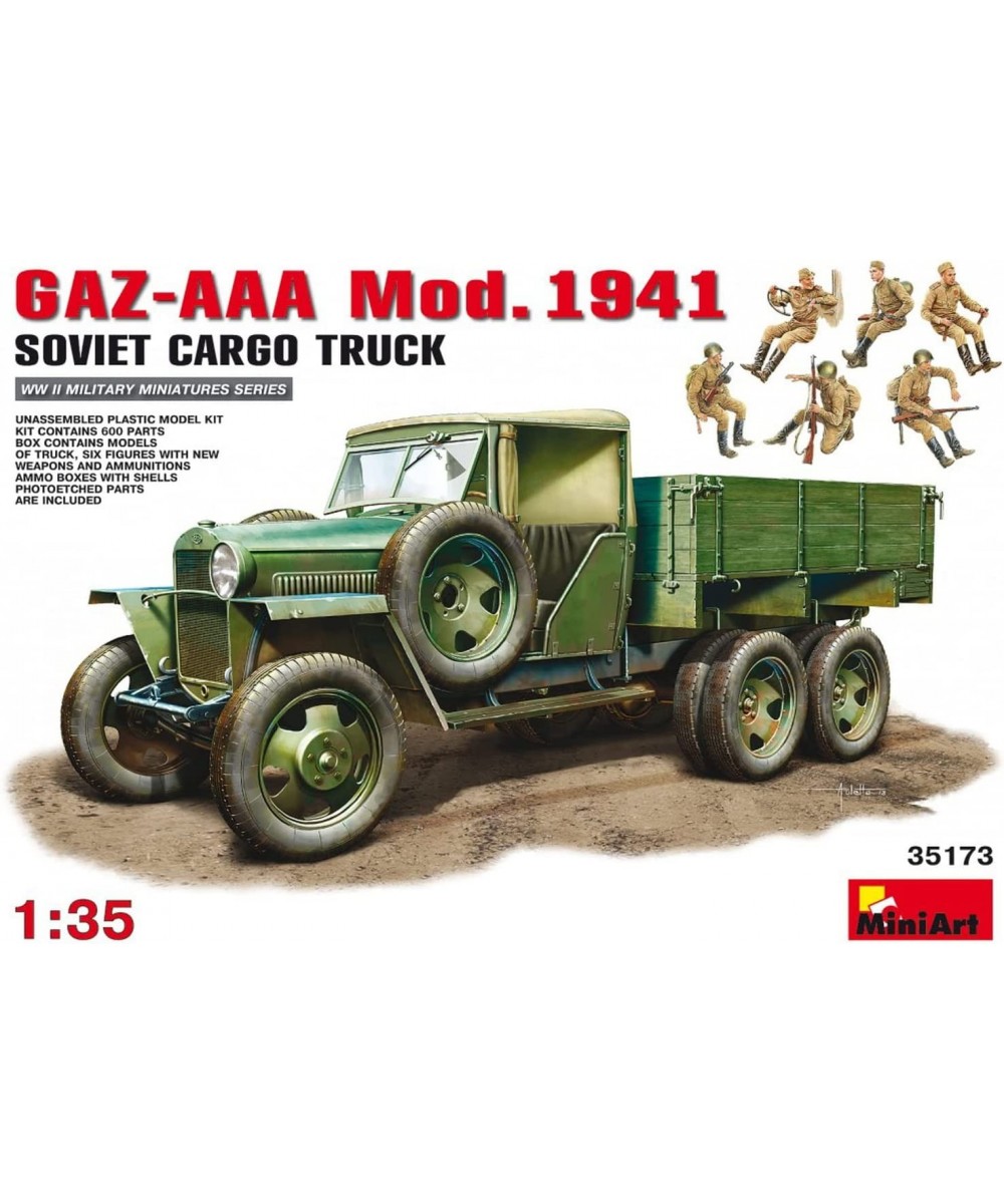 1:35 Scale GAZ-AAA Cargo Truck Mod. 1941" Plastic Model Kit $90.73 Kids' Play Armored Fighting Vehicles