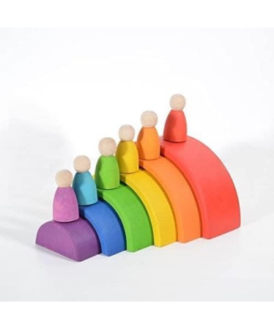 Rainbow Stacker 6 Piece - Nesting Wooden Waldorf Blocks Elements of Nature $44.81 Early Development & Activity Toys