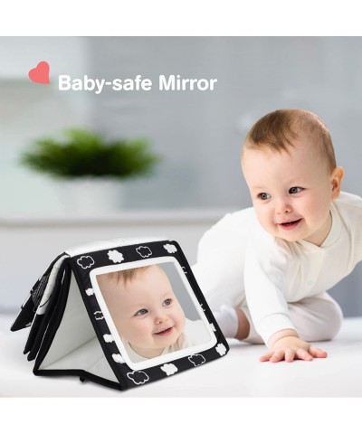 Tummy Time Mirror for Babies - Baby Mirror Toy for Tummy Time - Black and White Toys for Infants - High Contrast Baby Toys fo...