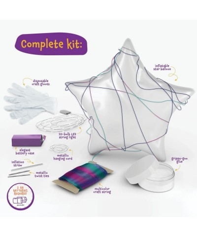 3D String Art Kit for Kids - Makes a Light-Up Star Lantern with 20 Multi-Colored LED Bulbs - Kids Gifts - Crafts for Girls an...