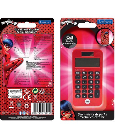 C45MI Pocket Miraculous Ladybug Conventional and Advanced Calculator Functions Rigid Protective Cover with Battery Red/Black ...