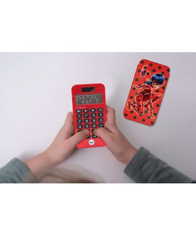 C45MI Pocket Miraculous Ladybug Conventional and Advanced Calculator Functions Rigid Protective Cover with Battery Red/Black ...