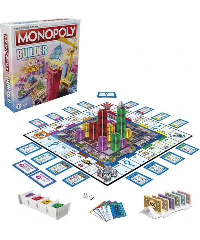 Monopoly Builder Board Game Board Games for Kids and Adults Strategy Games Family Board Games for Kids 8 and Up 2-4 Players $...