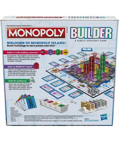 Monopoly Builder Board Game Board Games for Kids and Adults Strategy Games Family Board Games for Kids 8 and Up 2-4 Players $...