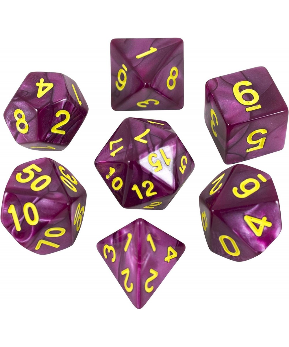 Maroon Pearl RPG Dice - Full Polyhedral Set - 'Plum' $17.24 Game Accessories