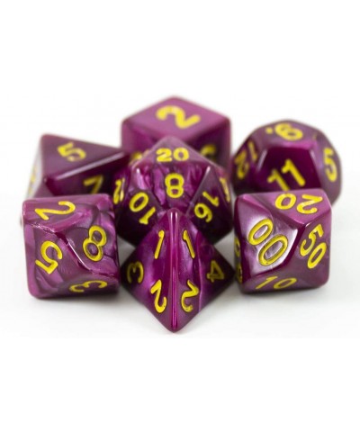 Maroon Pearl RPG Dice - Full Polyhedral Set - 'Plum' $17.24 Game Accessories